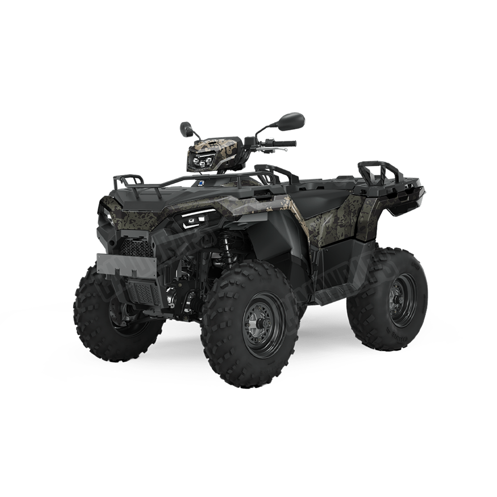 Pasted Militant Green Camo ATV Vinyl Wrap