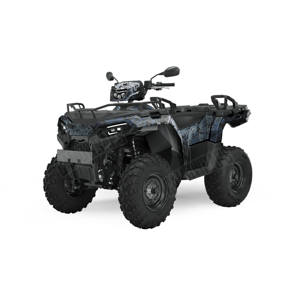 Pasted Navy Camo ATV Vinyl Wrap
