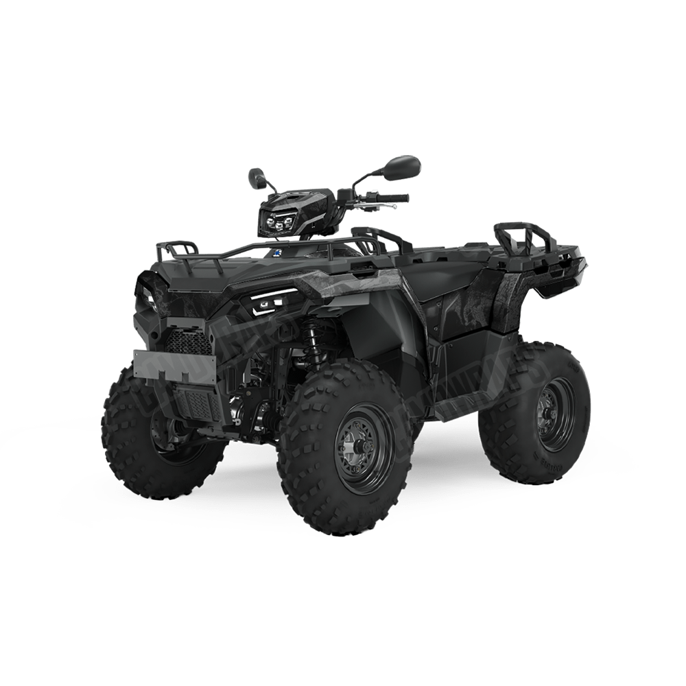 Realtree WAV3 Black Camo ATV Vinyl Wrap