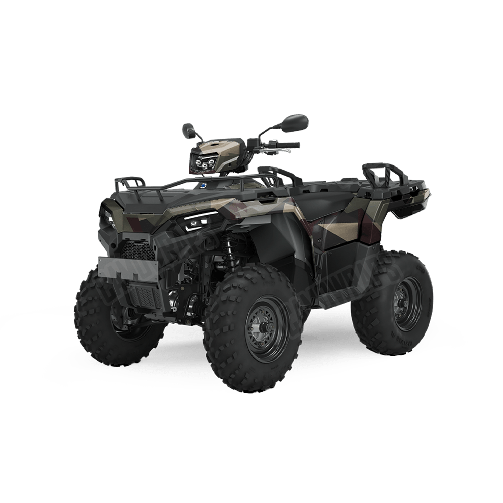 Shattered Militant Blood Camo ATV Vinyl Wrap