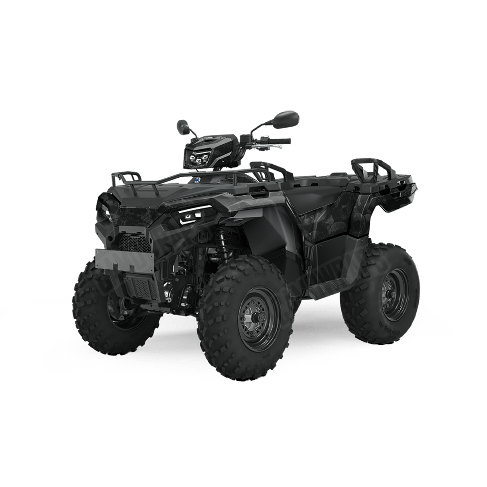 Skull Grayscale ATV Wraps