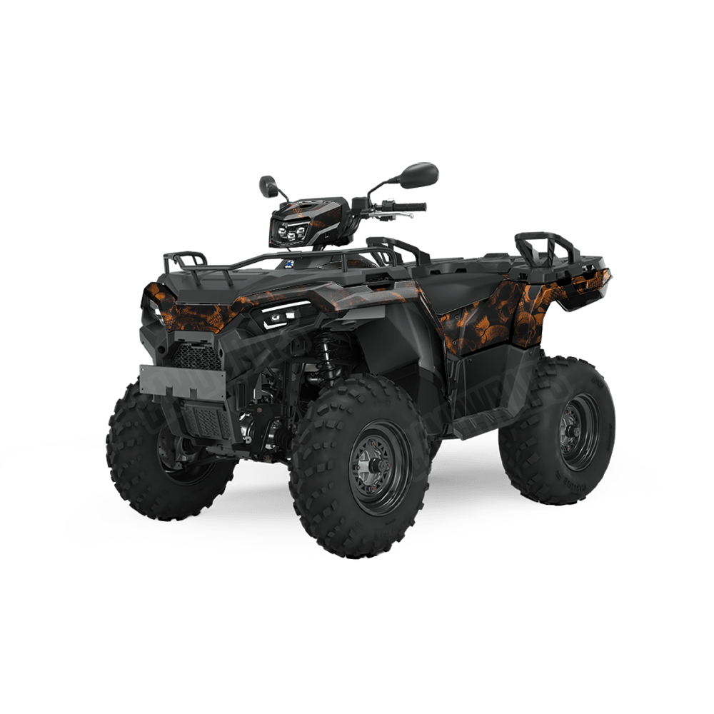 Skull Orange ATV Wraps