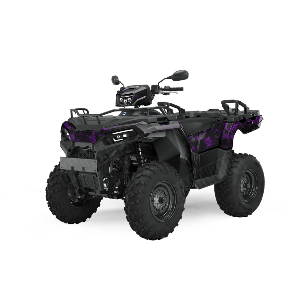 Skull Purple ATV Wraps