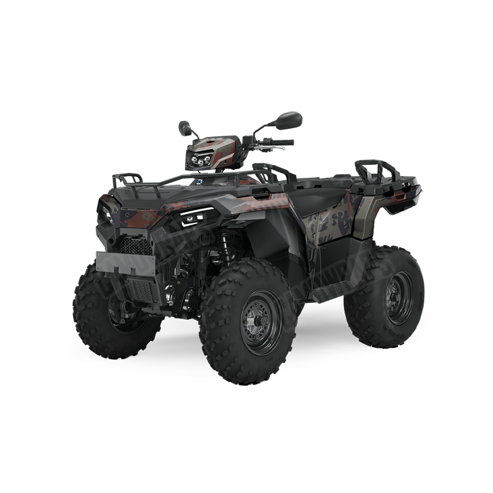 Tire Splatter Blue Copper Camo ATV Vinyl Wrap