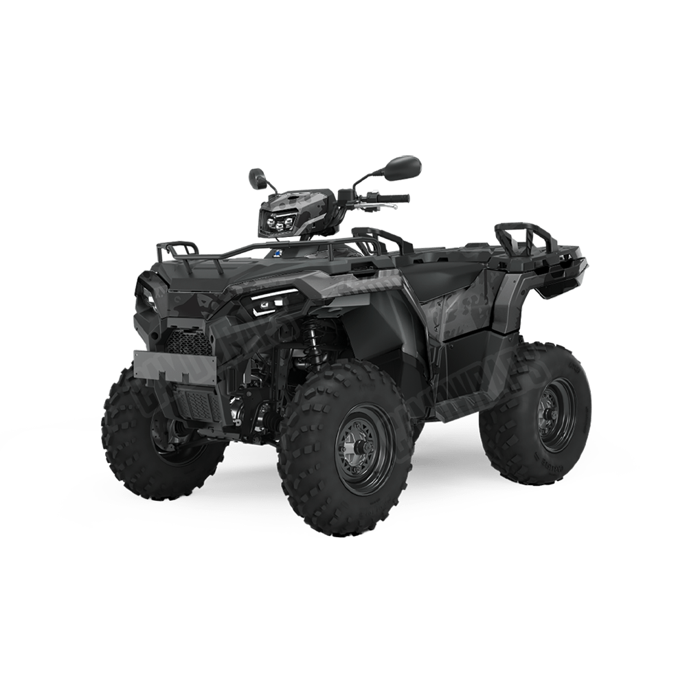 Tire Splatter Elite Black Camo ATV Vinyl Wrap