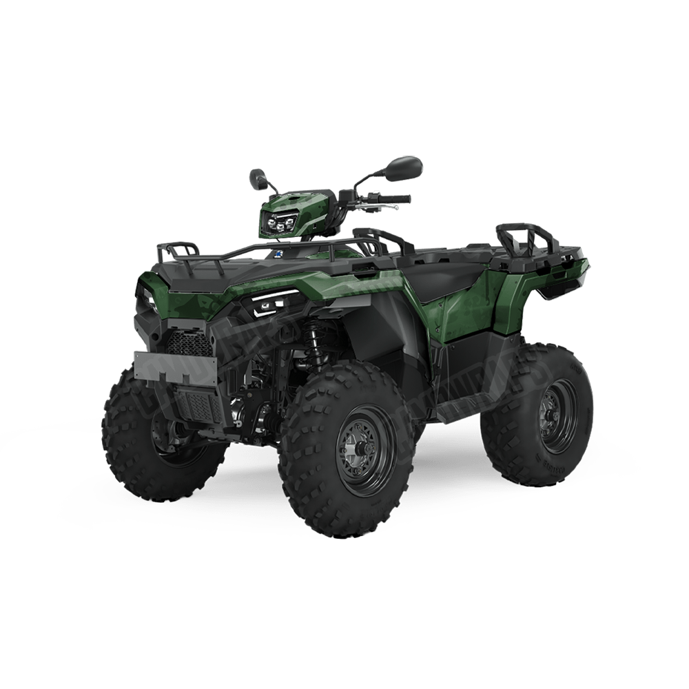 Tire Splatter Elite Green Camo ATV Vinyl Wrap