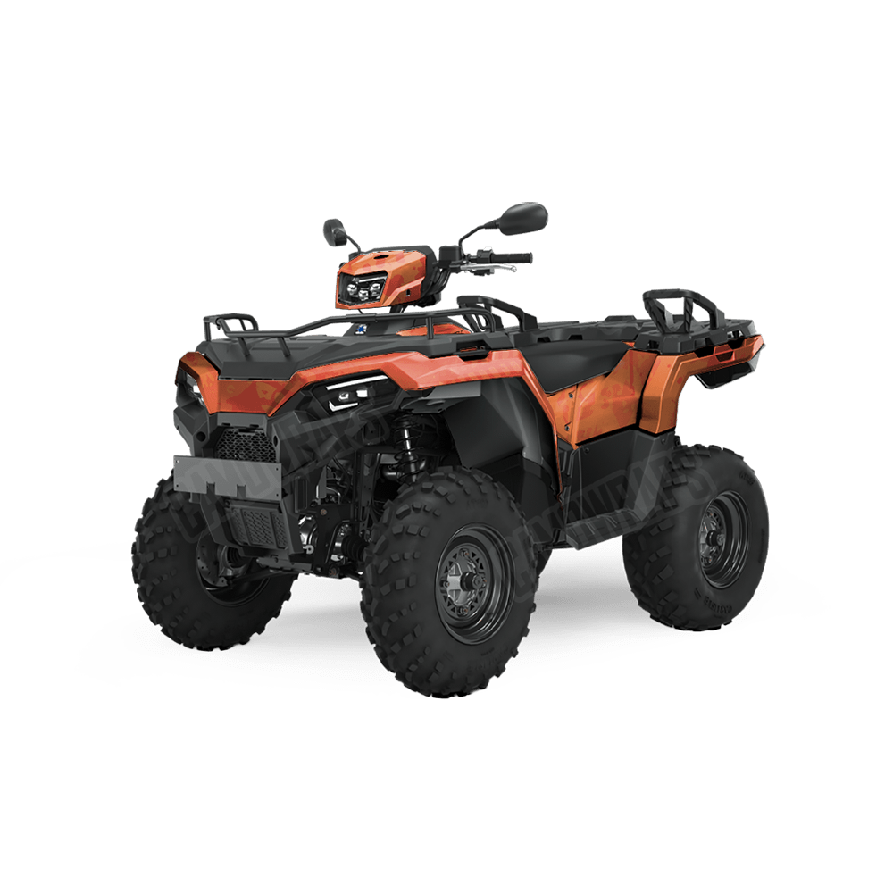Tire Splatter Elite Orange Camo ATV Vinyl Wrap