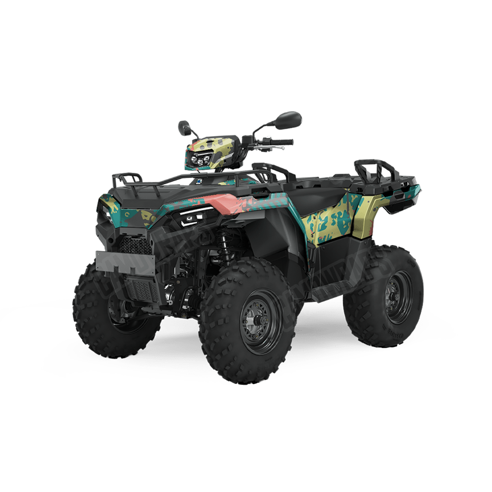 Tire Splatter Fiesta Camo ATV Vinyl Wrap