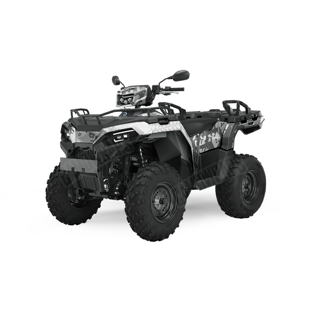 Tire Splatter Snow Camo ATV Vinyl Wrap