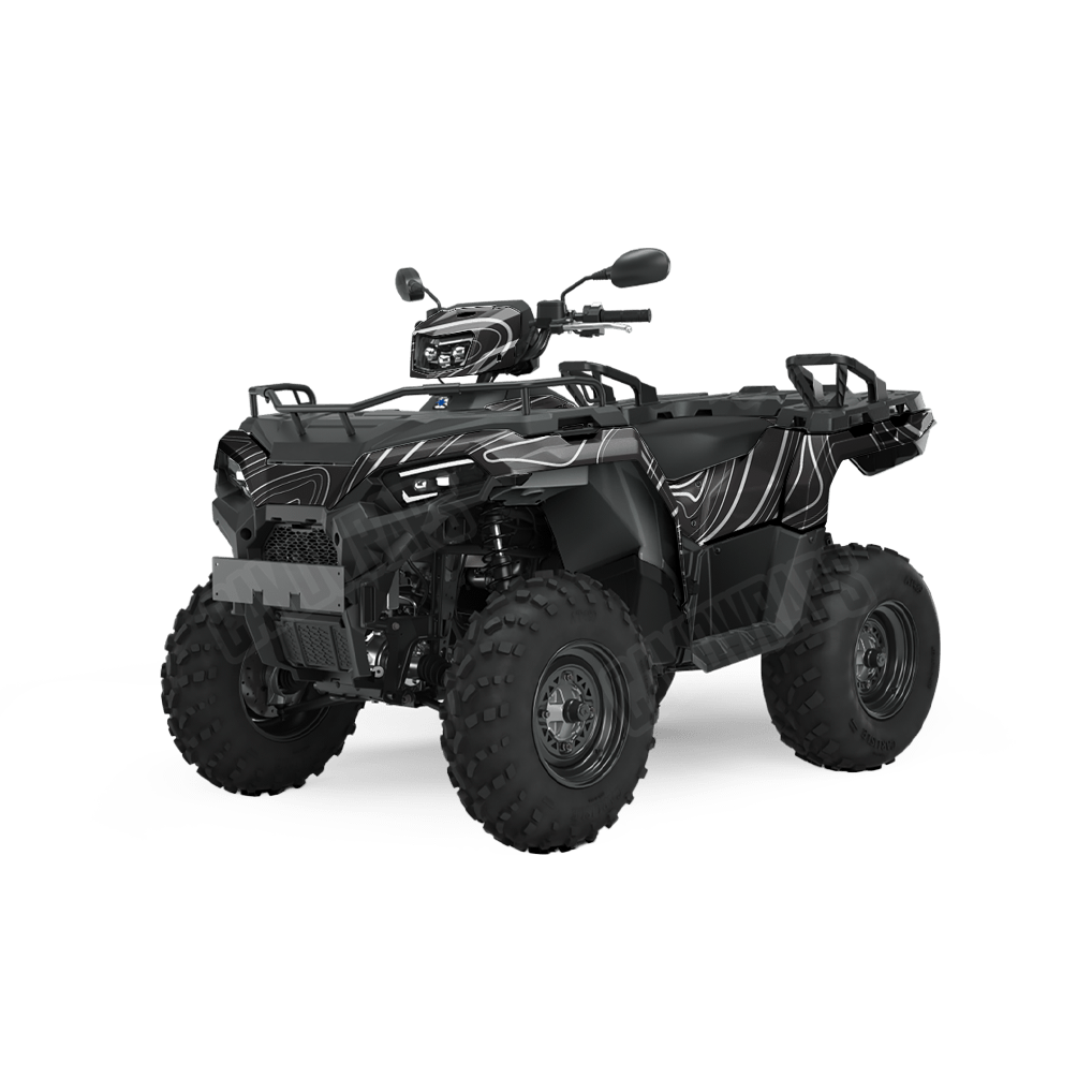Topographic Black Camo ATV Vinyl Wrap