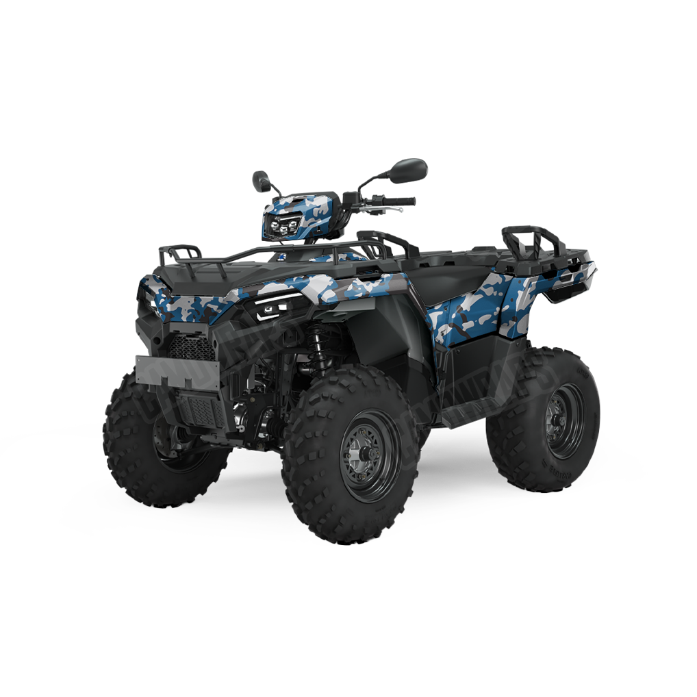 Treetop Blue Tiger ATV Camo Vinyl Wrap