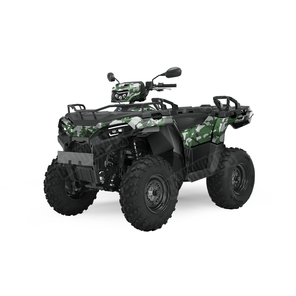 Treetop Green Tiger Camo ATV Vinyl Wrap
