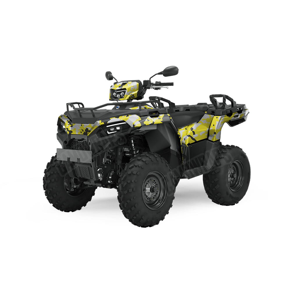 Treetop Yellow Tiger Camo ATV Vinyl Wrap