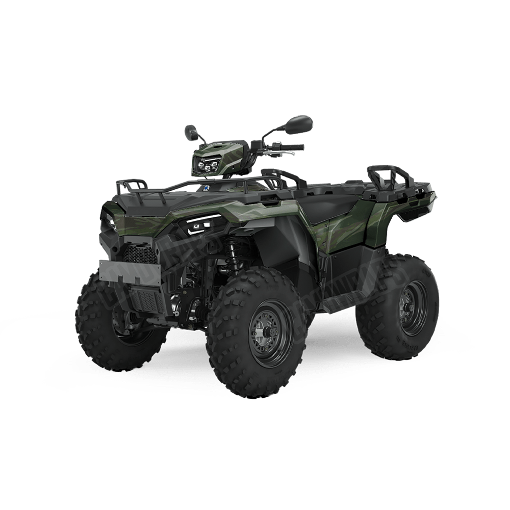 Vietnam Tiger Stripe Army Dark Green Camo ATV Vinyl Wrap