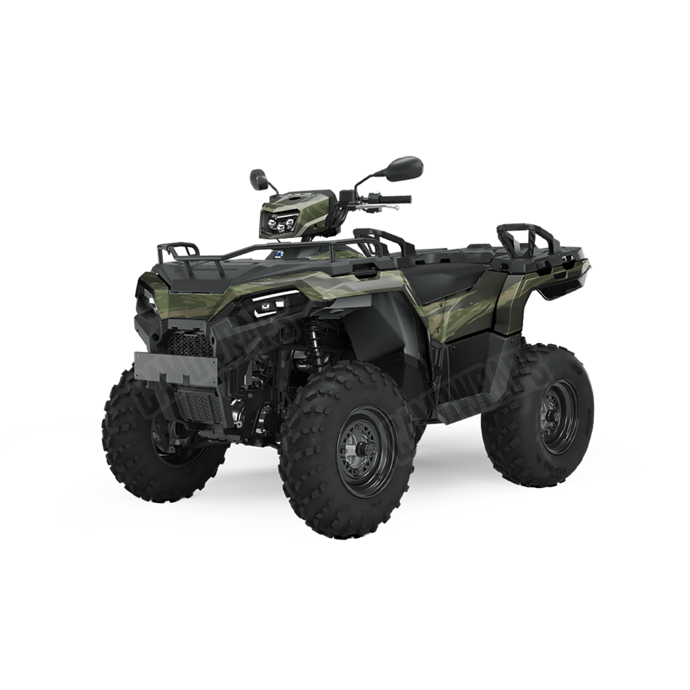 Vietnam Tiger Stripe Army Green Camo ATV Vinyl Wrap