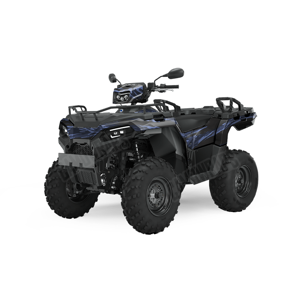 Vietnam Tiger Stripe Blue Midnight Camo ATV Vinyl Wrap