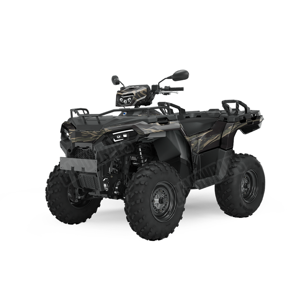 Vietnam Tiger Stripe Militant Charcoal Camo ATV Vinyl Wrap