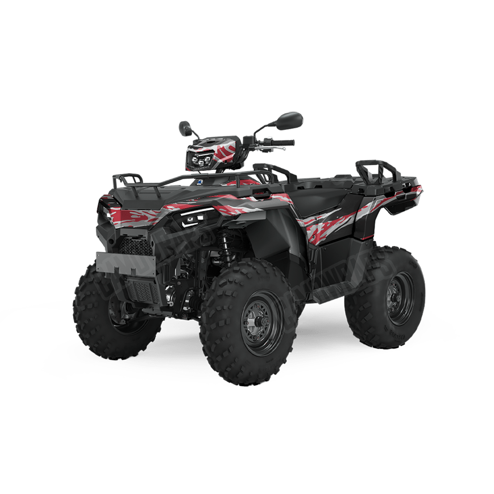 Vietnam Tiger Stripe Red Tiger Camo ATV Vinyl Wrap