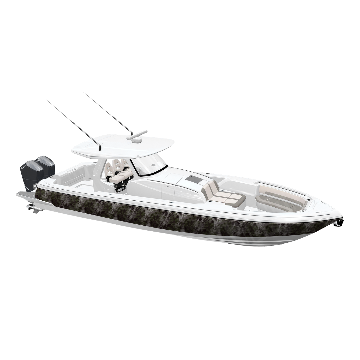 Kryptek Altitude Camo Boat Vinyl Wrap