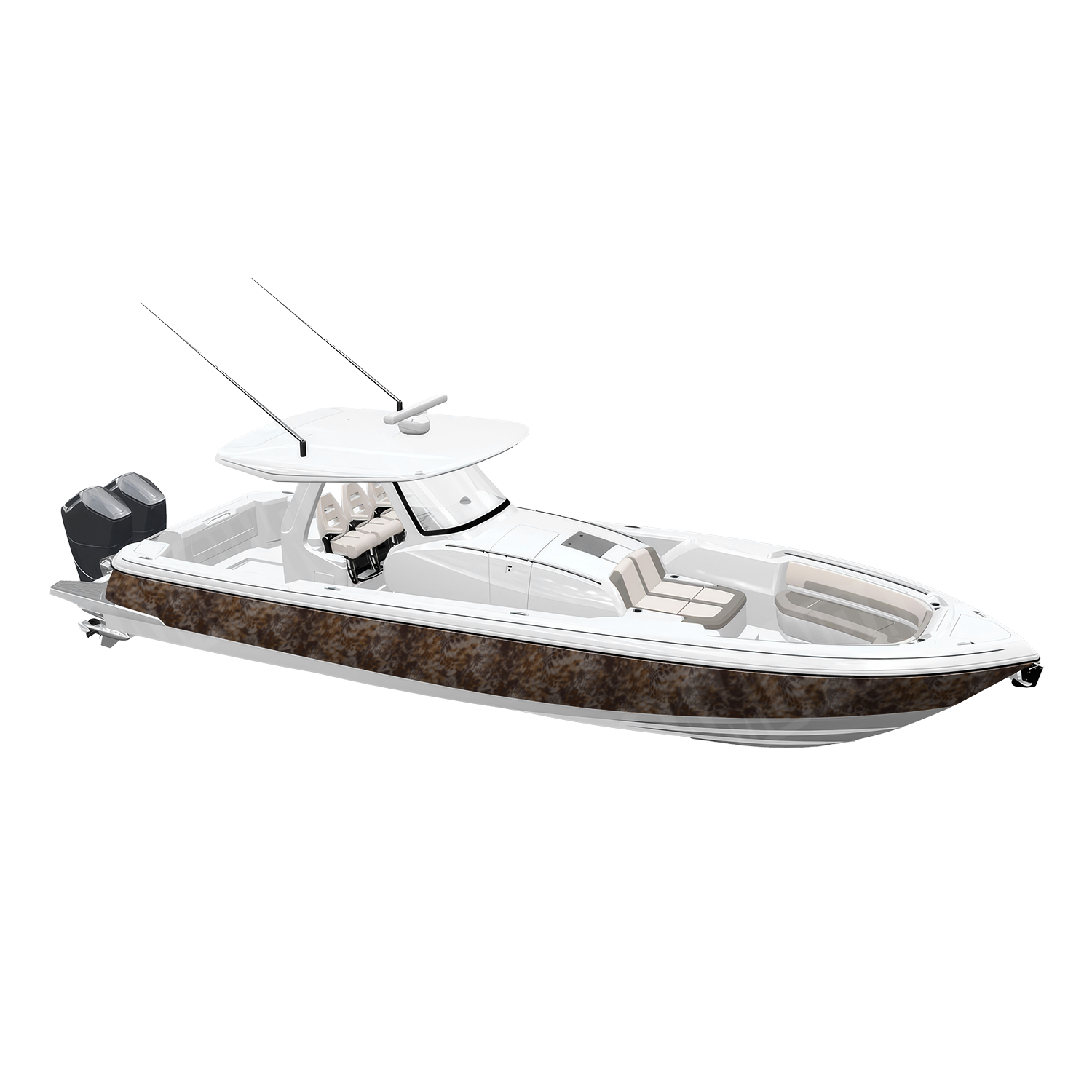 Kryptek Banshee Camo Boat Vinyl Wrap