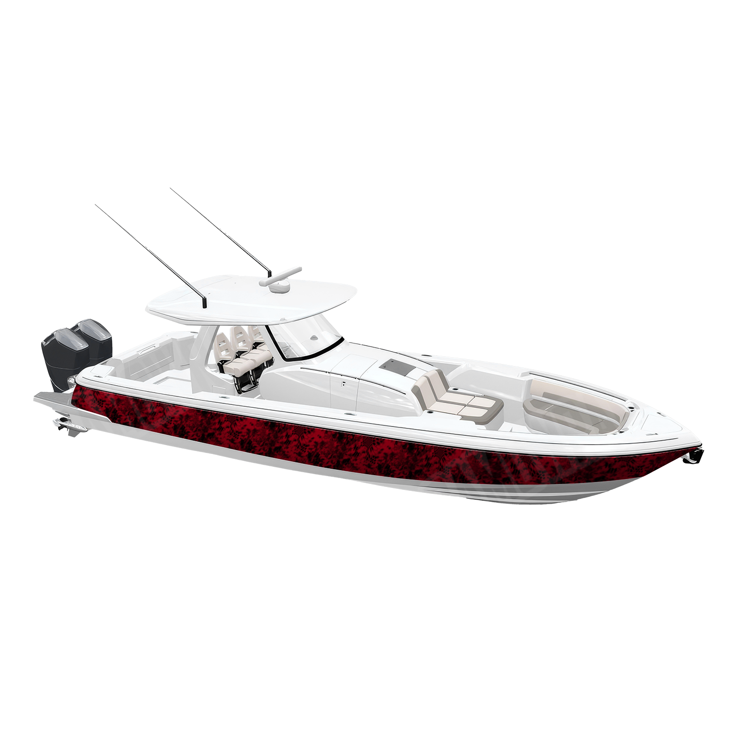 Kryptek Diablo Camo Boat Vinyl Wrap