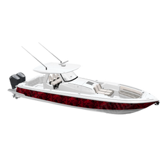 Kryptek Diablo Camo Boat Vinyl Wrap