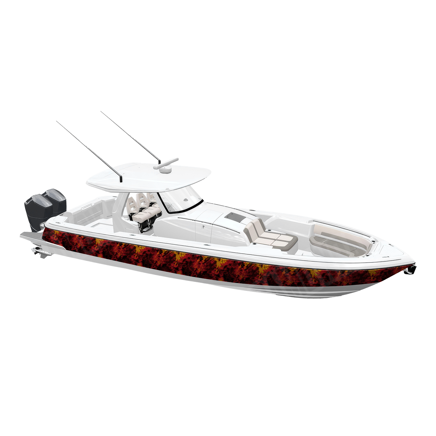 Kryptek Lava Camo Boat Vinyl Wrap
