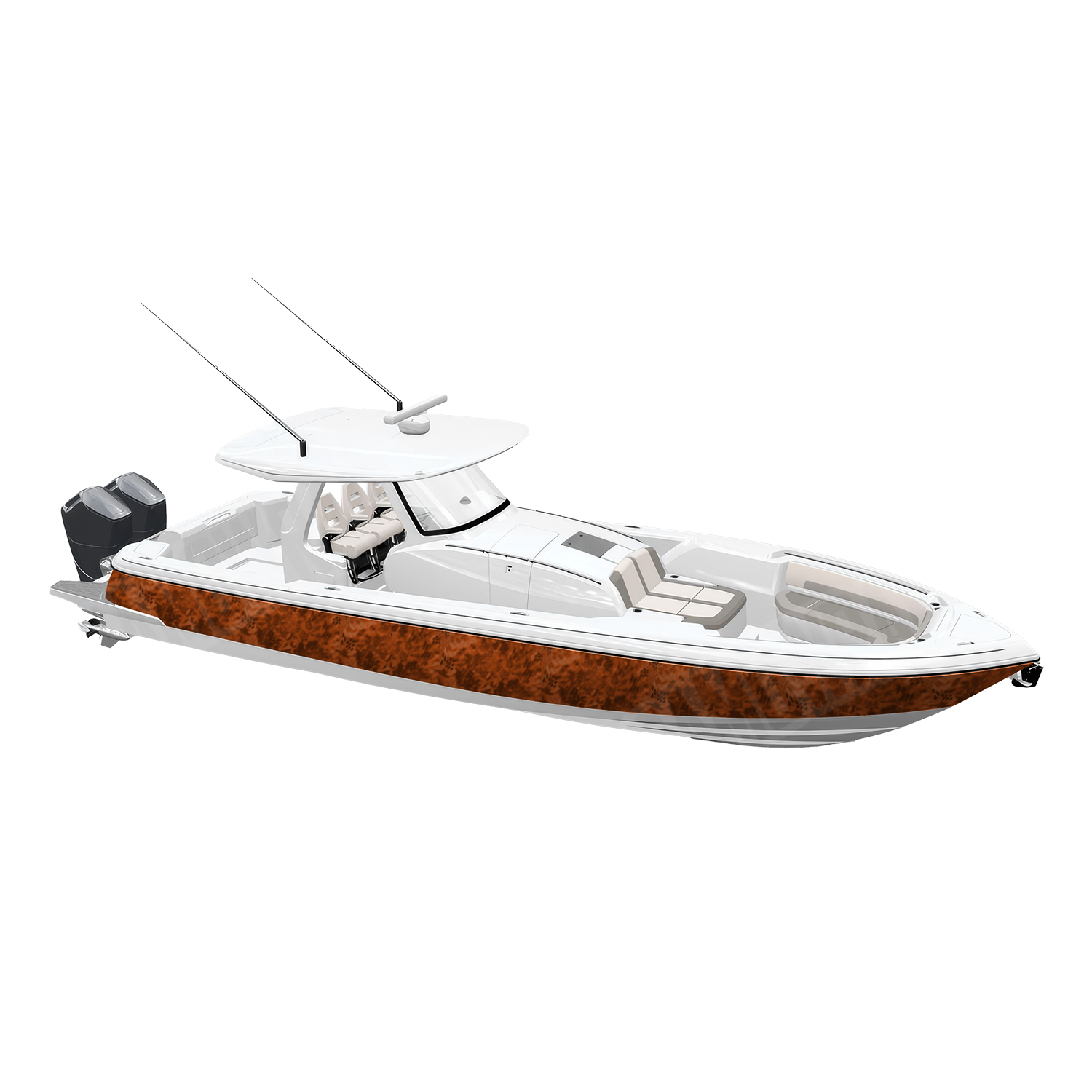 Kryptek Orange Camo Boat Vinyl Wrap