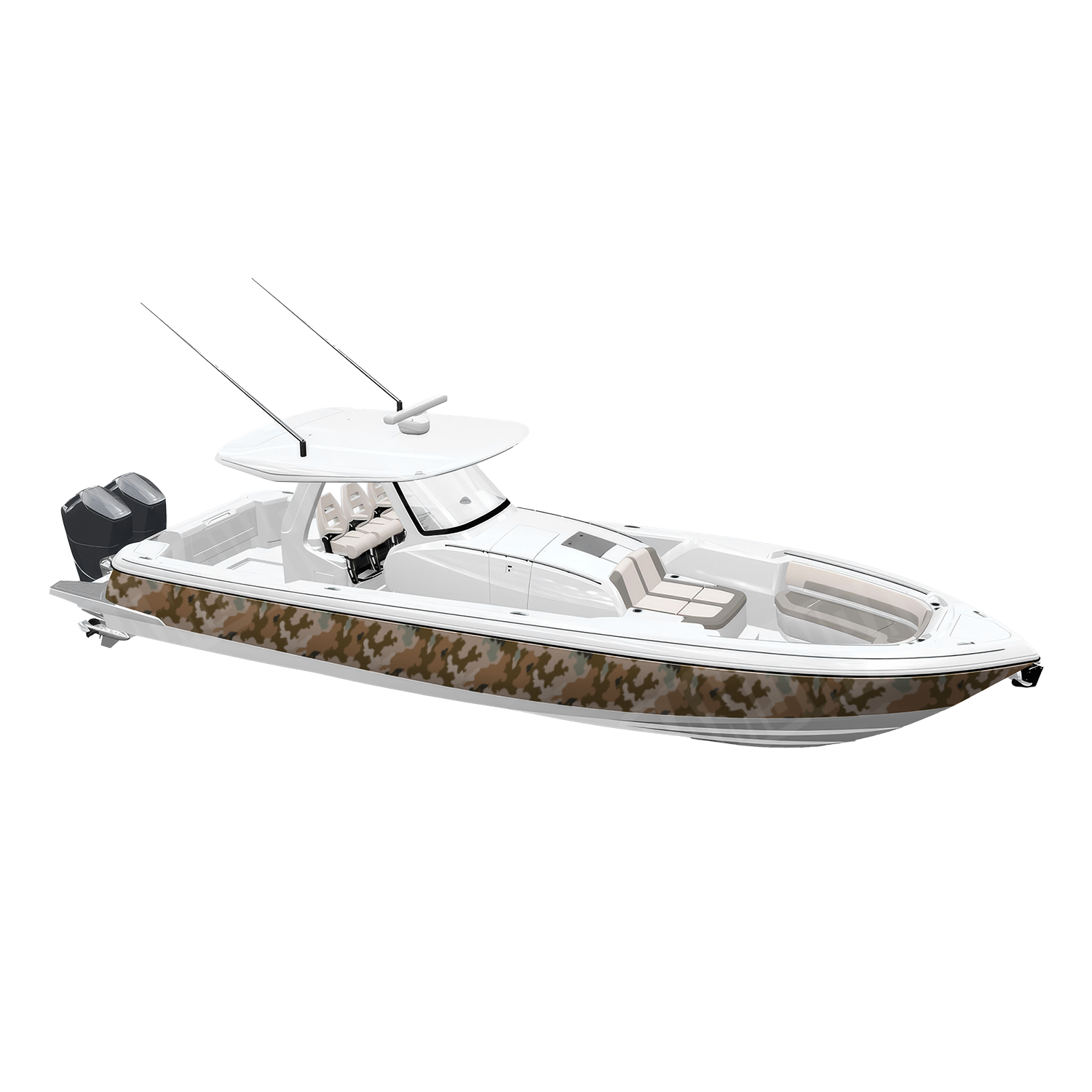 Large Nemesis Desert Scorpion Camo Boat Vinyl Wrap