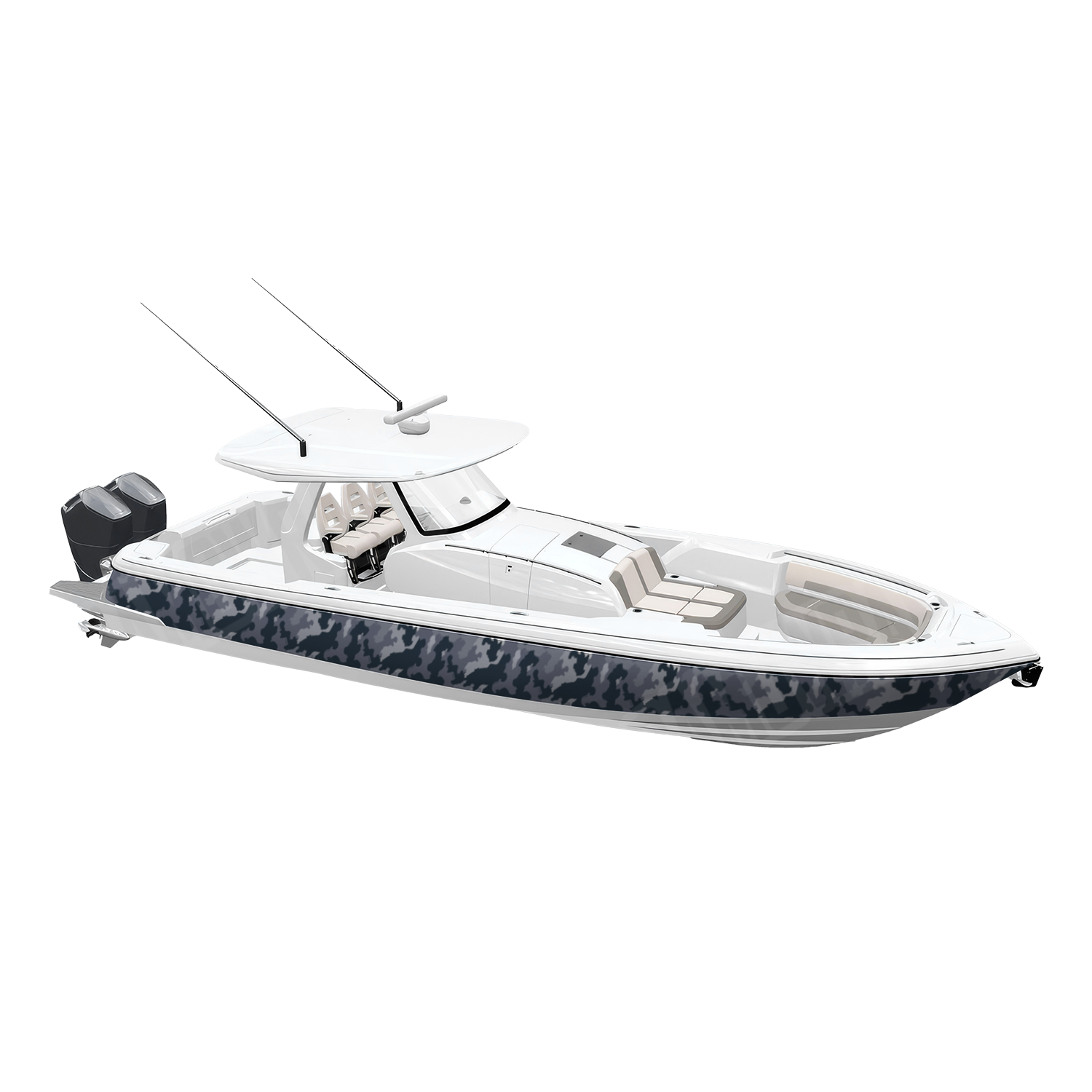 Large Nemesis Night Ops Camo Boat Vinyl Wrap