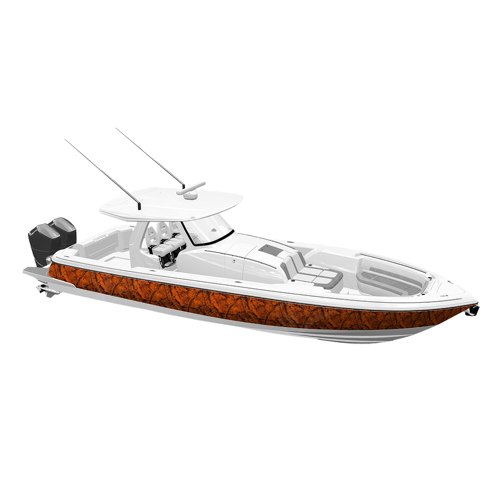 Large Realtree APX Blaze Camo Boat Vinyl Wrap