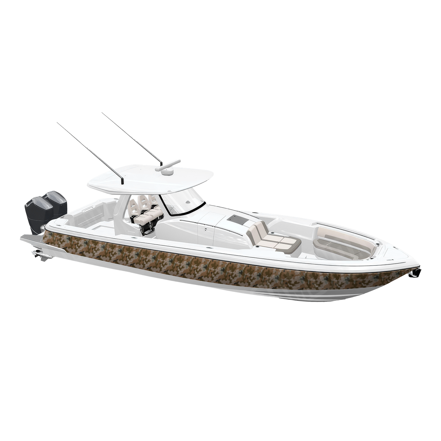 Nemesis Desert Scorpion Camo Boat Vinyl Wrap