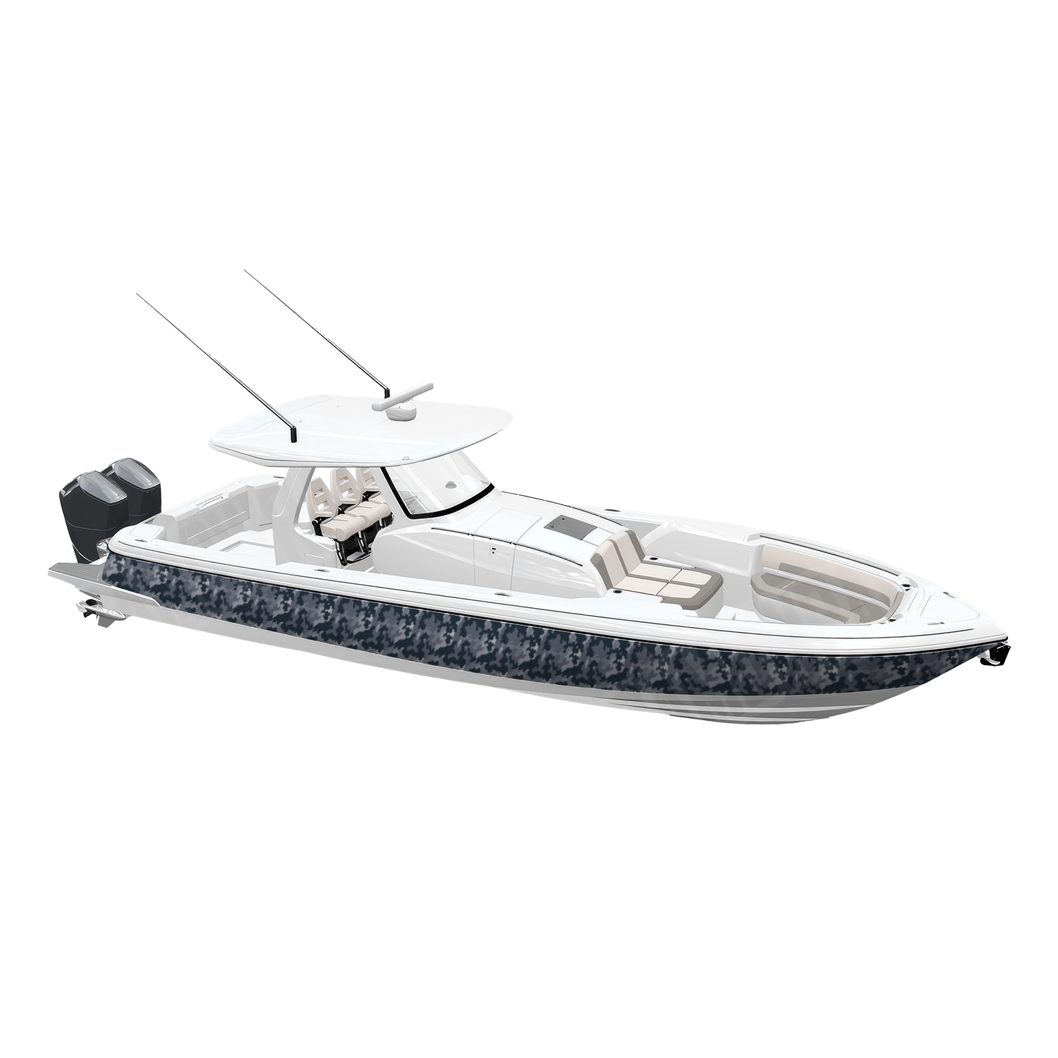 Nemesis Night Ops Camo Boat Vinyl Wrap