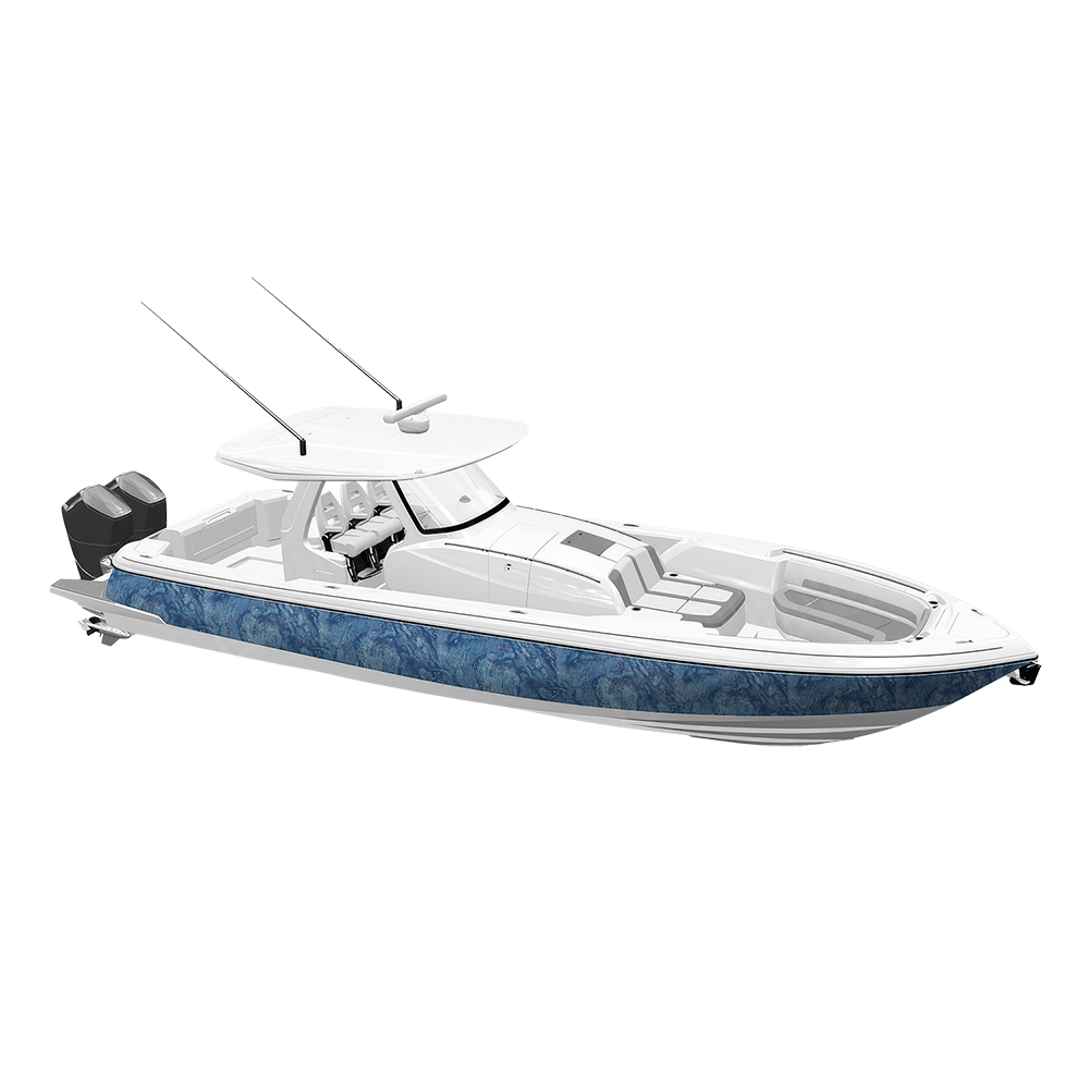 Realtree Aspect Ocean Blue Camo Boat Vinyl Wrap