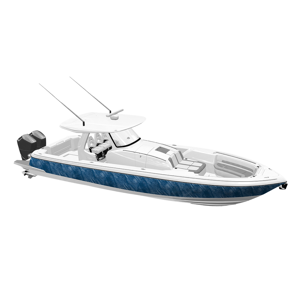 Realtree Fishing Blue Camo Boat Vinyl Wrap