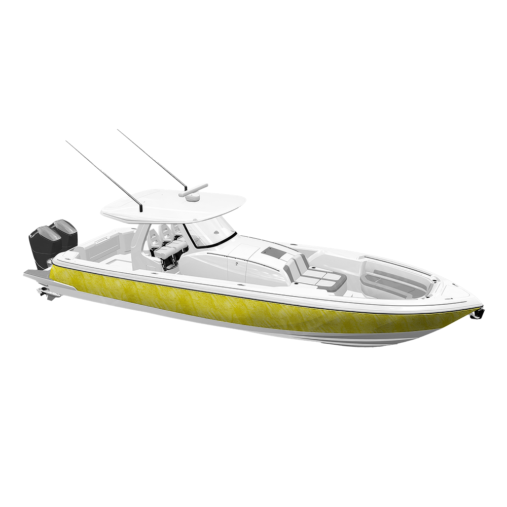 Realtree Fishing Yellow Camo Boat Vinyl Wrap