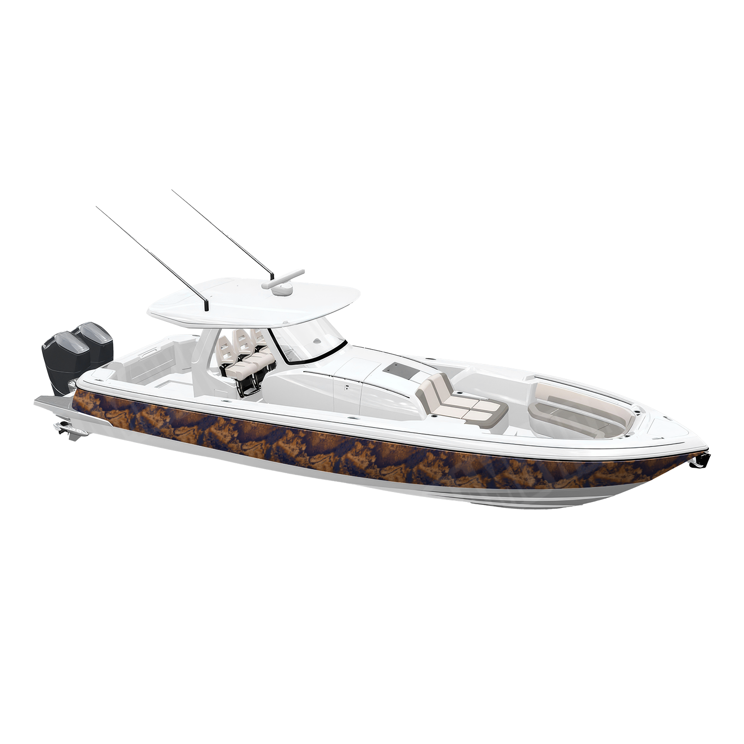 Realtree XTREME Spiced Navy Camo Boat Vinyl Wrap
