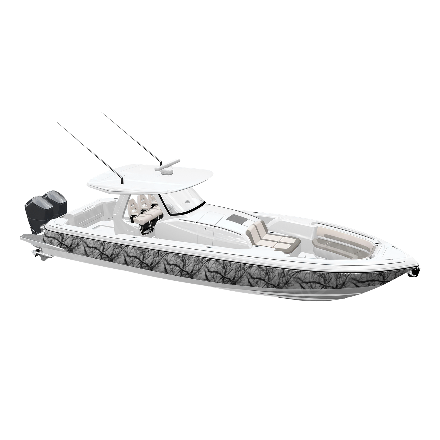 Substrate Snow Stalker Camo Boat Vinyl Wrap
