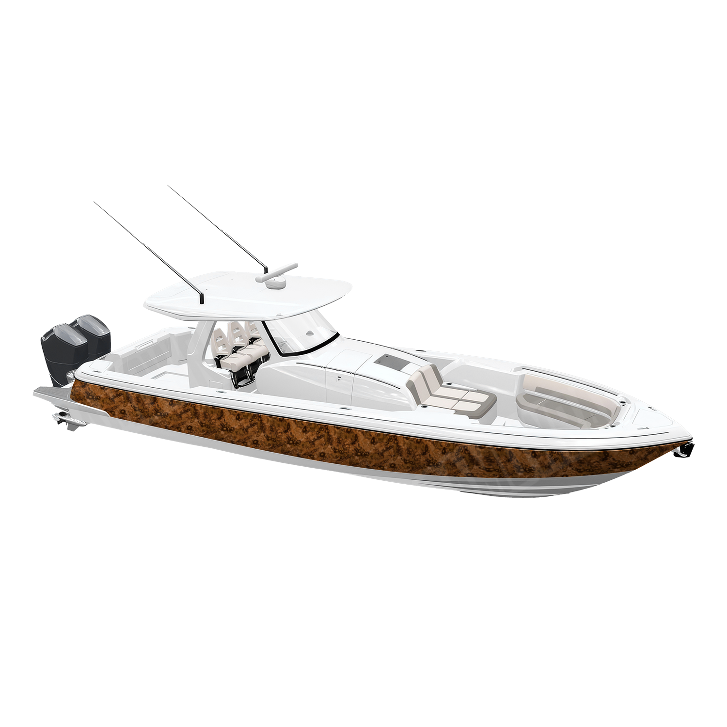 Toadaflage Orange Camo Boat Vinyl Wrap