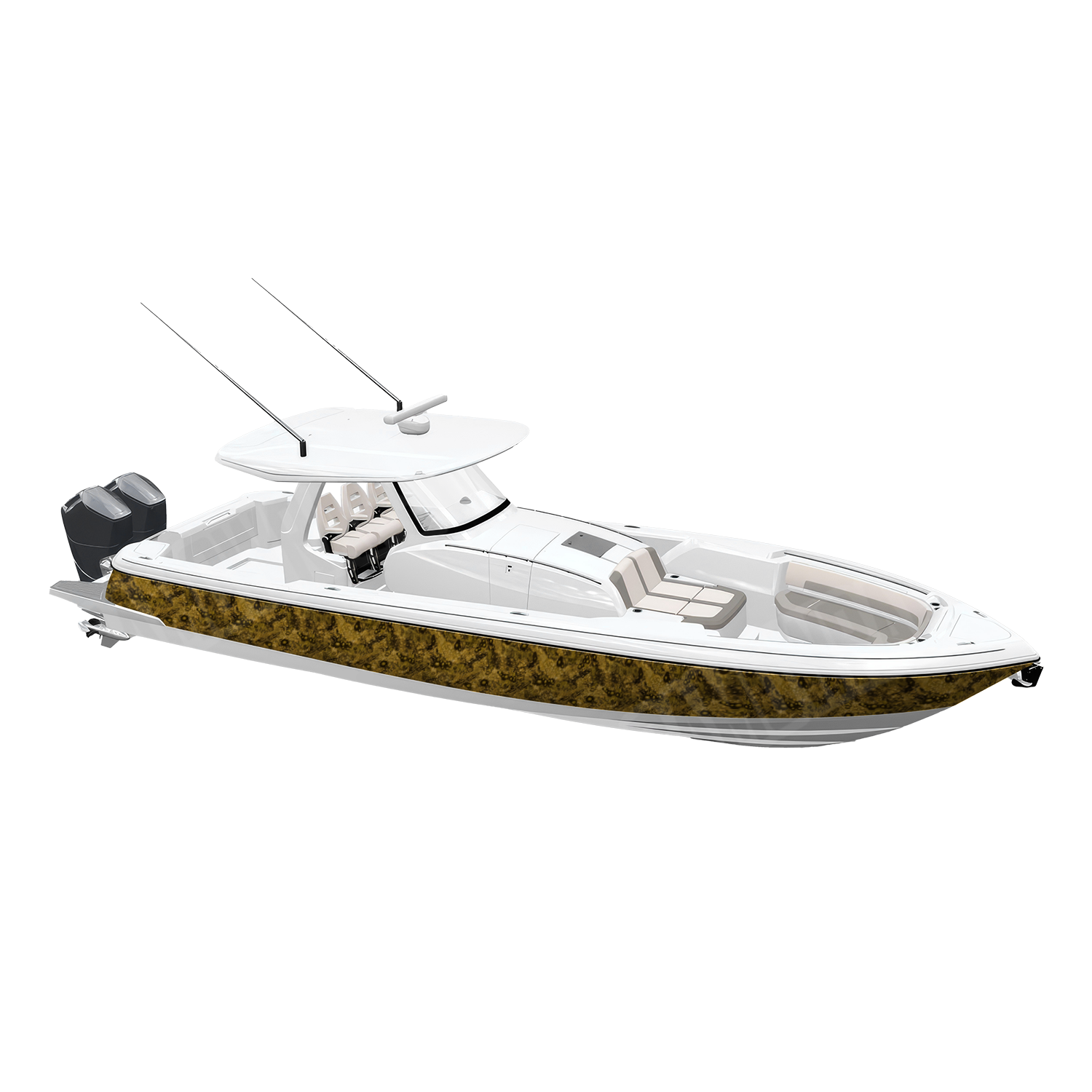 Toadaflage Yellow Camo Boat Vinyl Wrap