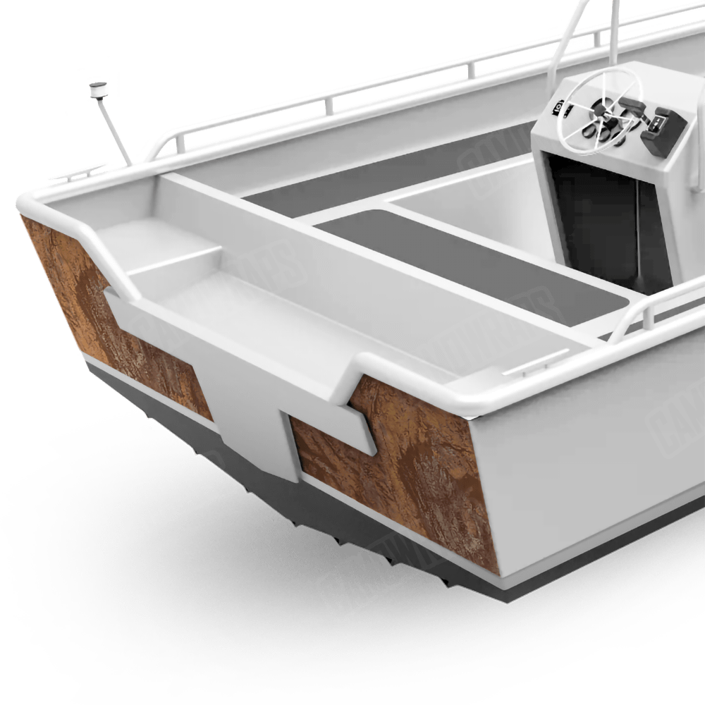 Realtree Aspect Burnt Orange Fishing Boat Transom Camo Vinyl Wrap
