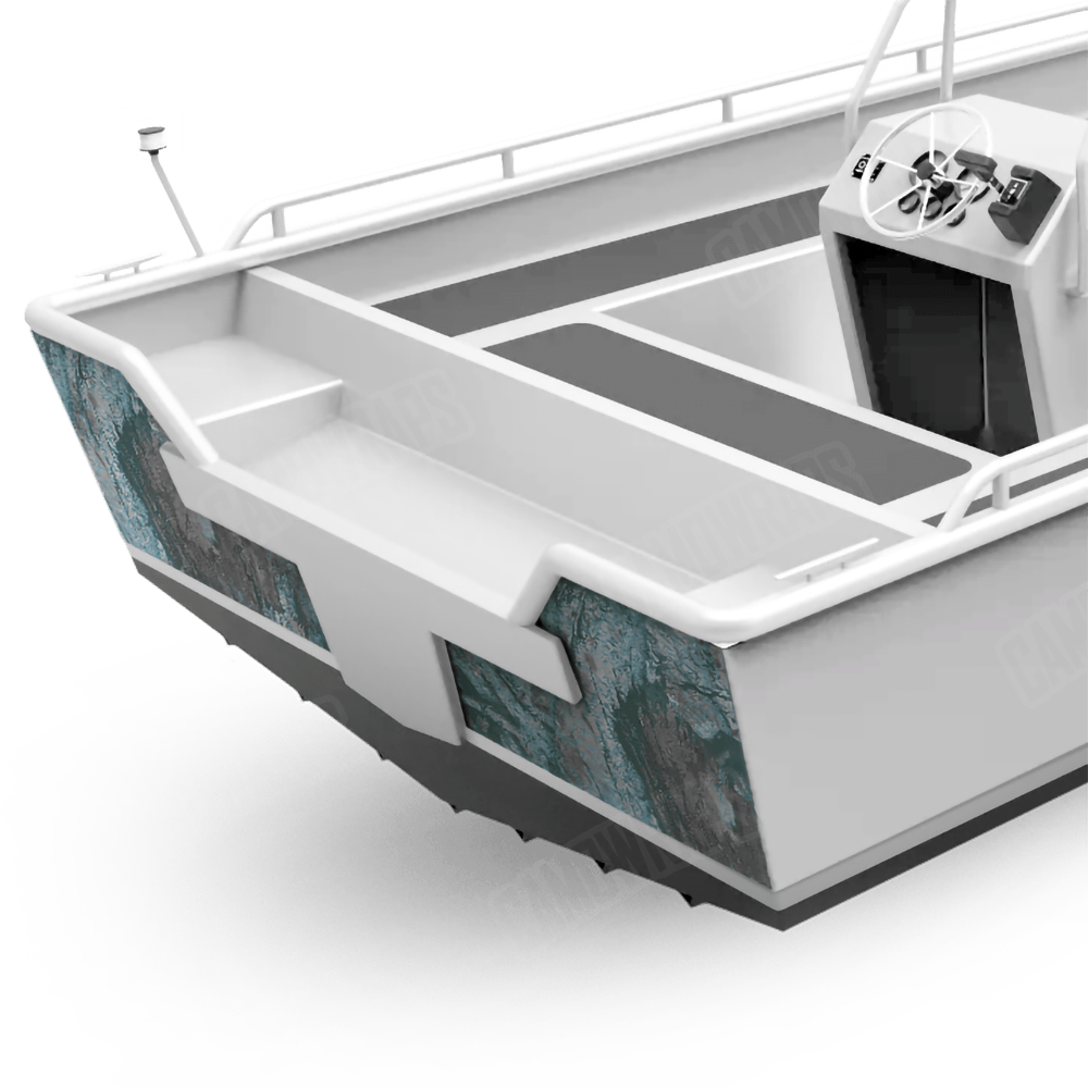 Realtree Aspect Glacier Fishing Boat Transom Camo Vinyl Wrap