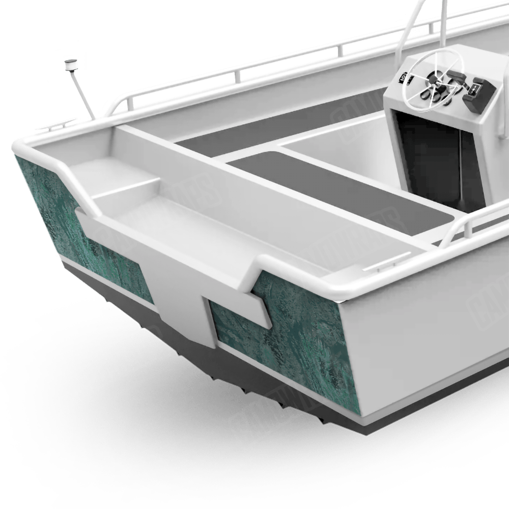 Realtree Aspect Sea Glass Fishing Boat Transom Camo Vinyl Wrap