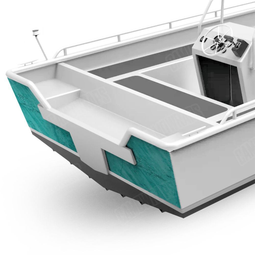 Realtree Fishing Tiffany Blue Fishing Boat Transom Camo Vinyl Wrap