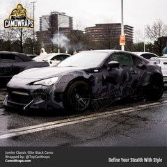 black camo car wrap