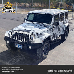 white camo jeep wrap