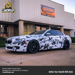 white camo bmw wrap