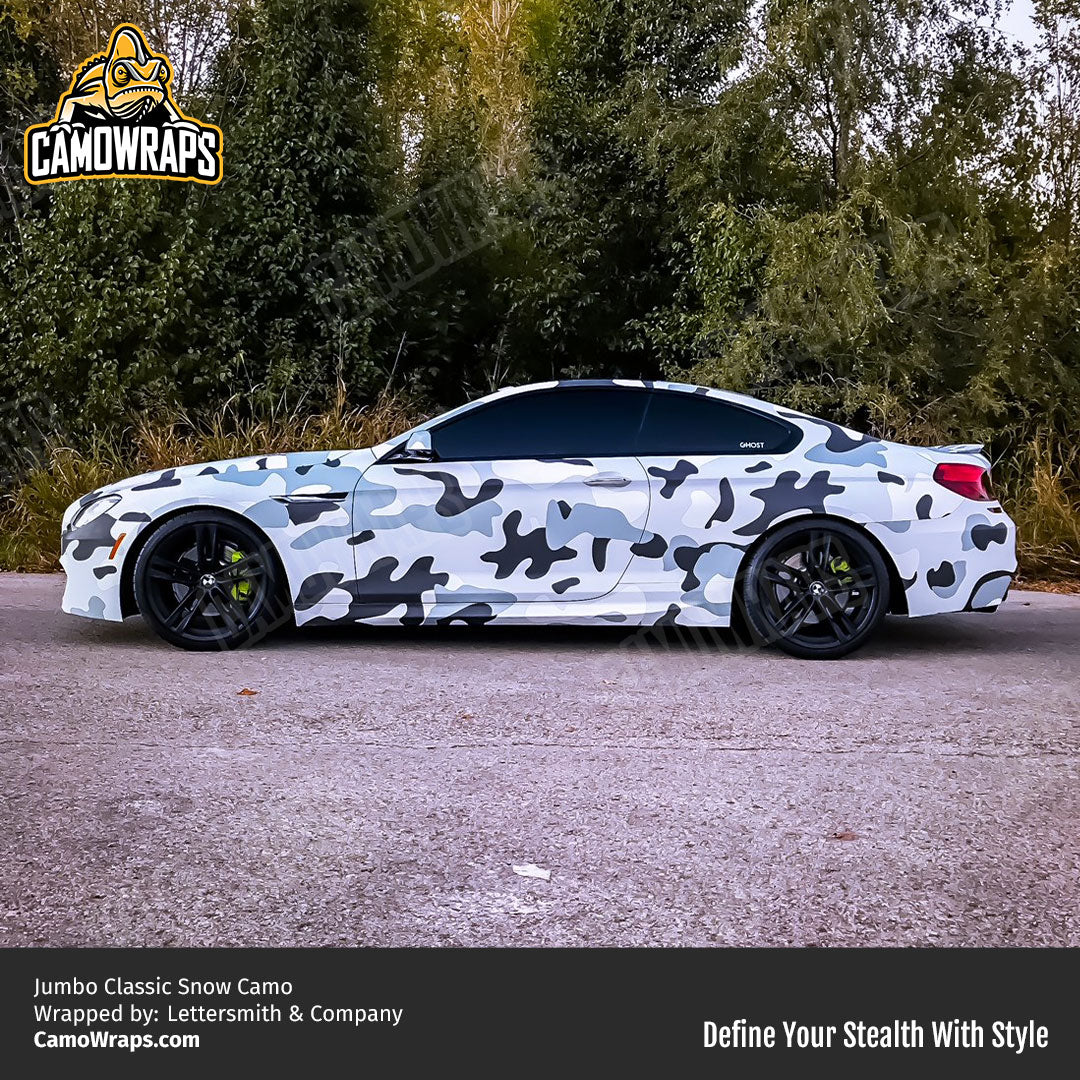 white camo bmw wrap