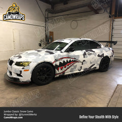 white camo bmw wrap