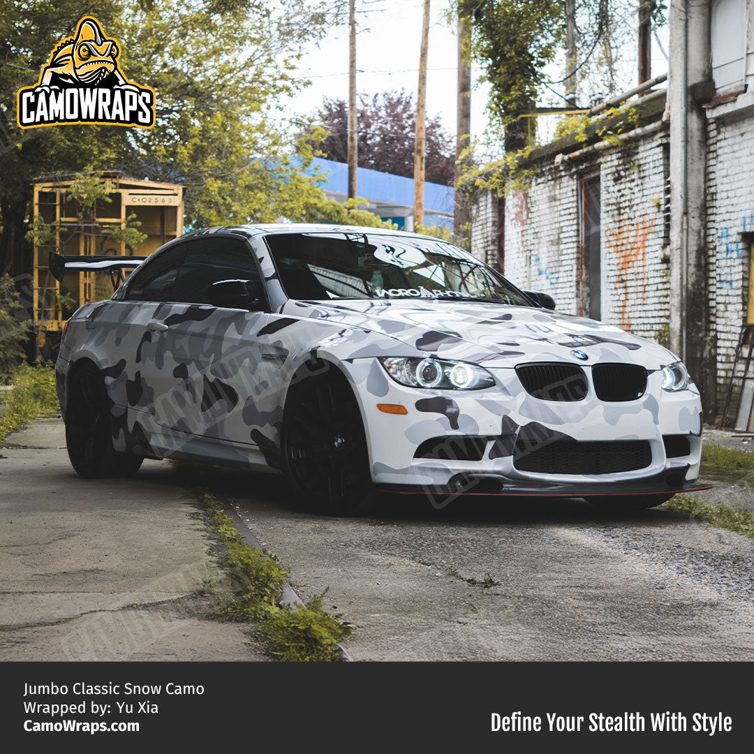 white camo bmw wrap